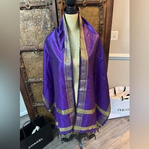 Purple and Gold Shawl‎